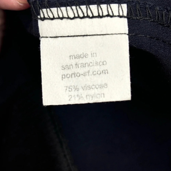 Porto San Francisco Trouser Pants 2 / Medium Black Zip Front - Picture 5 of 7